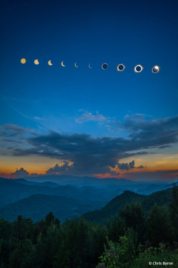 Today’s Photo Of The Day is “Great Smoky Mountains Eclipse” by Chris Byrne. Location: Great Smoky Mountains National Park, Tennessee.