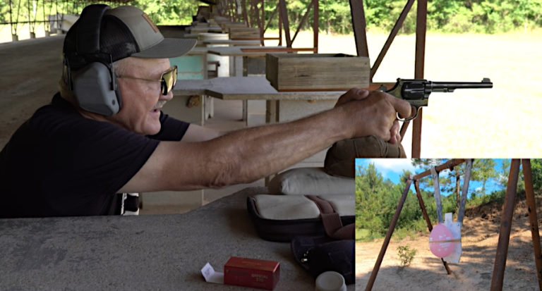 Jerry Miculek Tests Great Depression Era 22 Revolver At 240 Yards