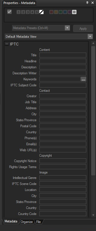 Photo Studio Ultimate Manage mode Metadata pane