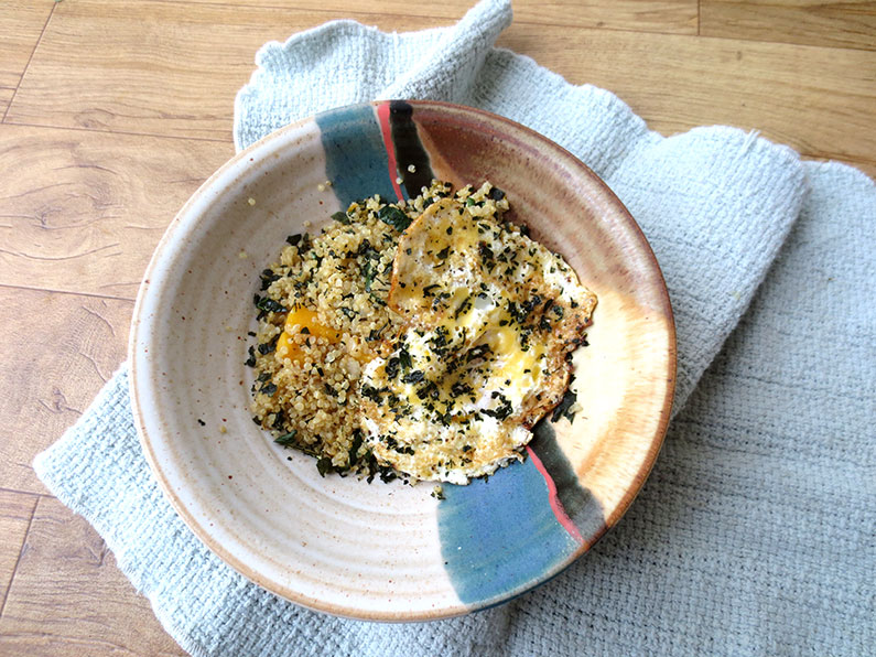 Egg with Kale Powder