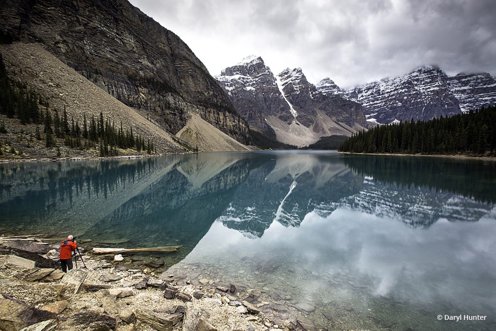 Today’s Photo Of The Day is “Photographer, Moraine Lake” by Daryl Hunter. Location: Banff National Park, Alberta, Canada.