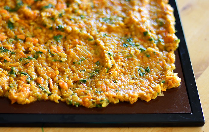 Red Lentil Sweet Potato Dal Dehydrating