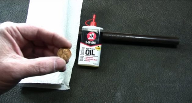 remove gun rust with a copper penny