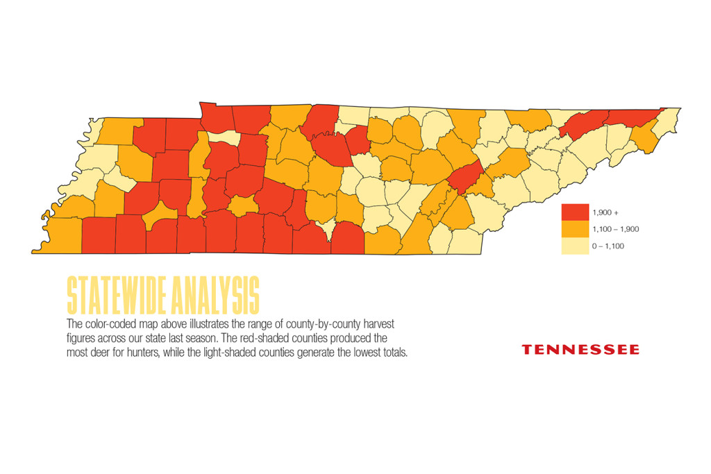 2017 Tennessee Deer Forecast Map