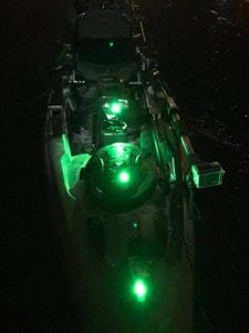 Using waterproof lighting will help anglers see in the dark and keep them safe on the water Using waterproof lighting will help anglers see in the dark and keep them safe on the water