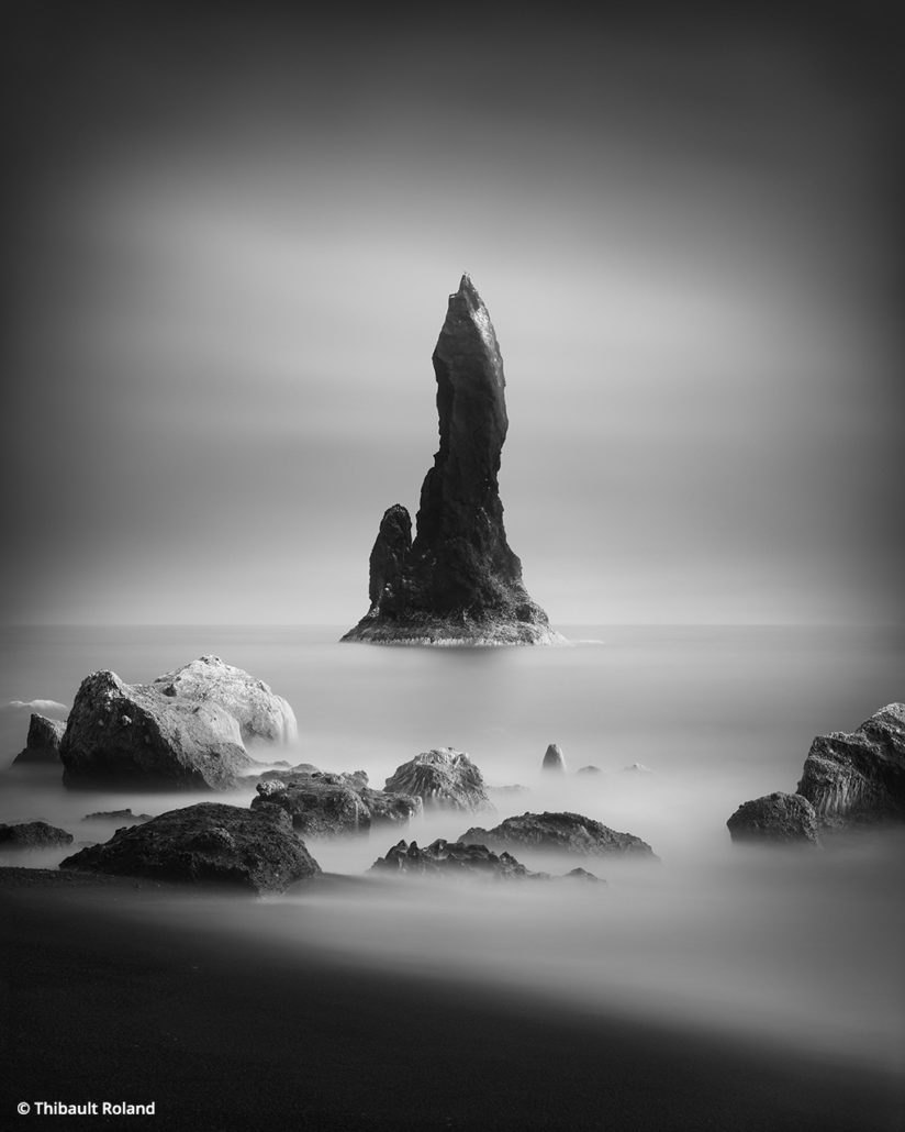 Black-and-White Long Exposures, Black Sand Beach, Iceland