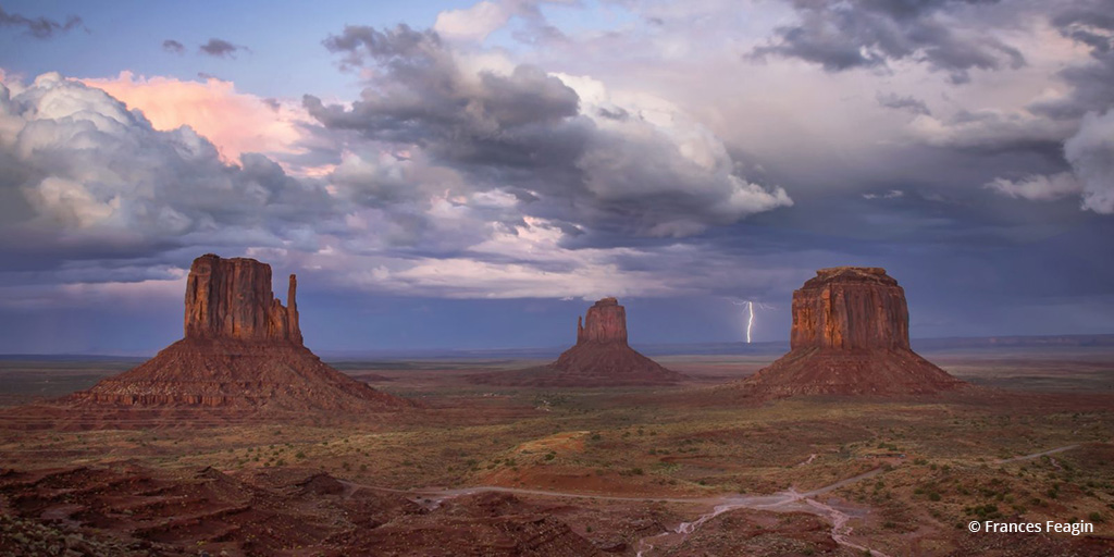 Today’s Photo Of The Day is “Lightning At The Mittens” by Frances Feagin. Location: Monument Valley, Arizona.