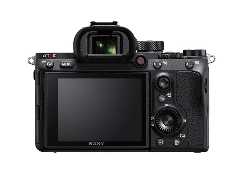 Rear view of the Sony a7R III