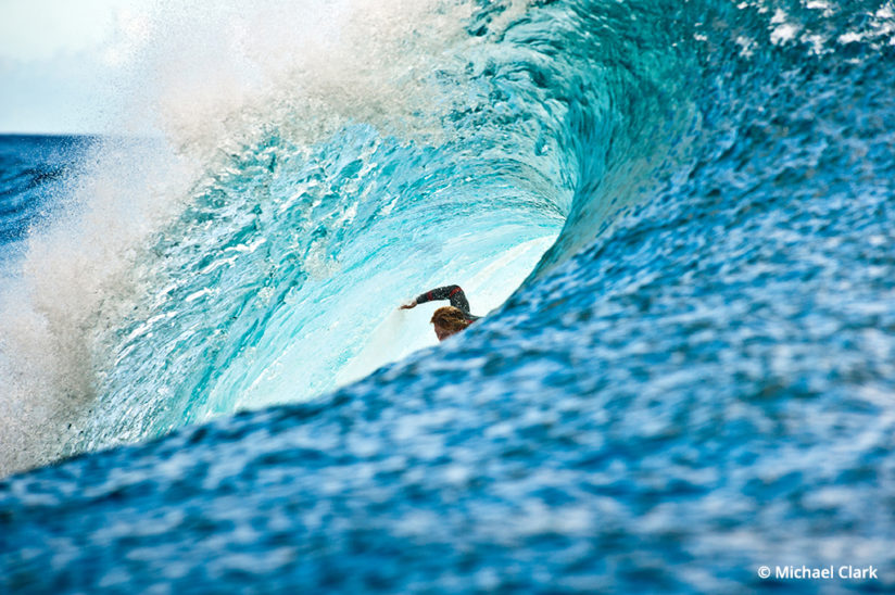 Surf photography taken from a boat