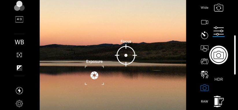 ACDSee Pro For iOS Camera Mode default controls