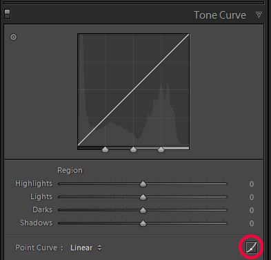 processing night photography: tone curve