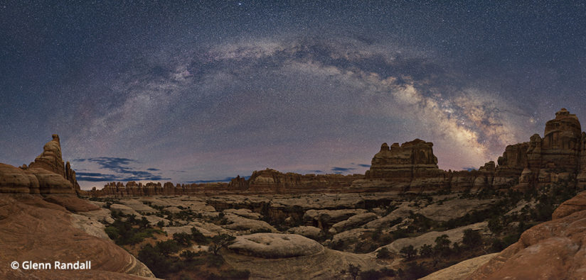 processing night photography - panorama of the milky way