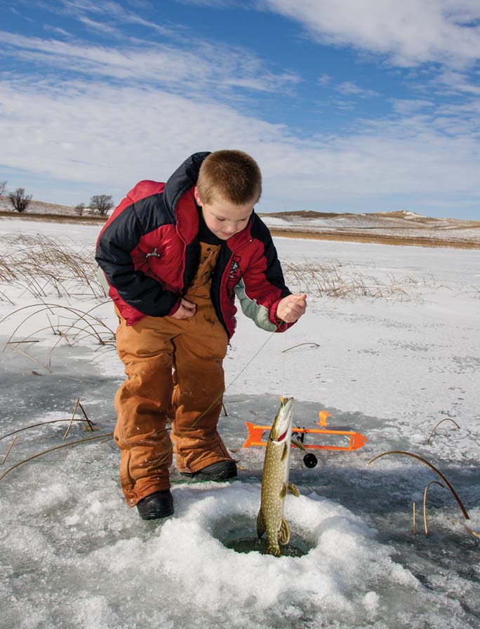 At Shell Lake Wildlife Management Area, northeast of Gordon, in Cherry County, an early Aquatic Habitat project was conducted to increase depth in this shallow natural Sandhills lake to improve fish growth and survival.