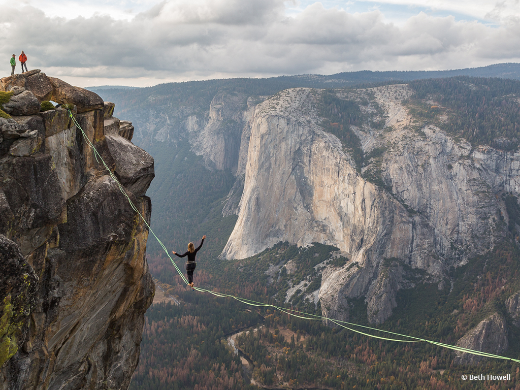 Congratulations to Beth Howell for winning the Adventure Photography Assignment with the image, “Taft Point Slacklining.”