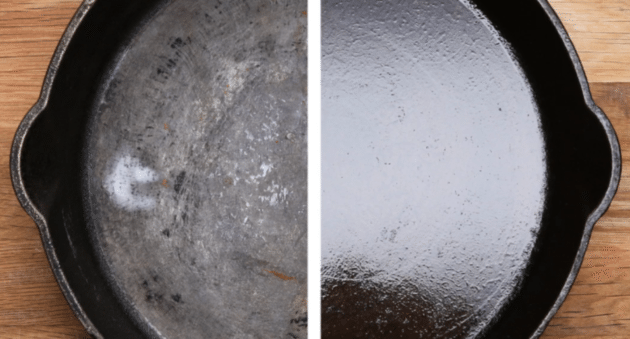 how to season and clean cast iron skillet